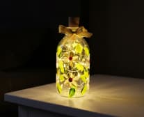 5 inch handmade bottle light for desk and bedside decor